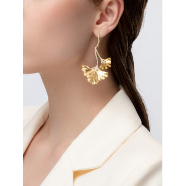 ARTISAN 'GINKGO LEAF' EARRINGS, 3 MOTIFS